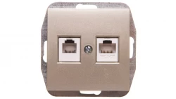 Sentia Gniazdo teleinformatyczne RJ11 RJ45 kat.5e satyna połysk 1459-57