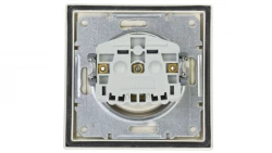 ASFORA Gniazdo pojedyncze z/u IP44 z przesłonami kremowe EPH2800323