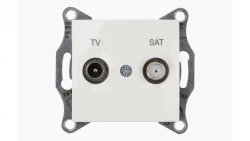Sedna Gniazdo antenowe TV/SAT końcowe 1dB kremowe SDN3401623