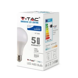 Żarówka LED VT-298 SAMSUNG CHIP 18W E27 A80 6400K 2000lm A+ 200st. 128