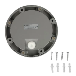 Oprawa Schodowa 2W LED V-TAC Szara Okrągła 230V IP65 VT-1142 3000K 60lm