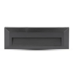 Oprawa Schodowa 3W LED V-TAC Czarny Prostokąt 230V IP65 VT-1162 3000K 110lm