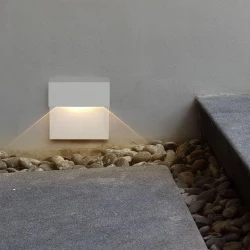 Oprawa Ścienna Elewacyjna 3W LED V-TAC Biały Kwadrat 230V IP65 VT-1172 3000K 210lm
