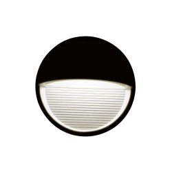 Oprawa Ścienna Elewacyjna 3W LED V-TAC Czarna Okrągła 230V IP65 VT-1182 3000K 210lm