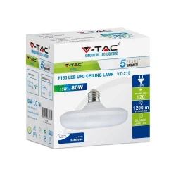 Żarówka LED V-TAC SAMSUNG CHIP 15W E27 fi150 UFO VT-216 4000K 1200lm 5 Lat Gwarancji