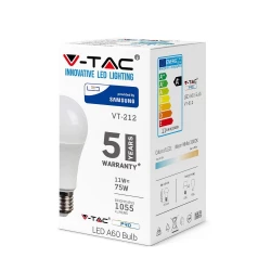 Żarówka LED VT-212 SAMSUNG CHIP 11W E27 A58 6400K 1055lm A+ 200st. 233