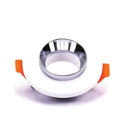 Oprawa Oczko V-TAC GIPS BETON GU10 Okrągła Wpuszczana Biały/Chrom VT-862 5 Lat Gwarancji