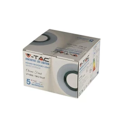 Oprawa Oczko V-TAC GIPS BETON GU10 Okrągła Wpuszczana Biały/Chrom VT-862 5 Lat Gwarancji