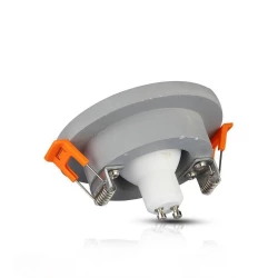 Oprawa Oczko V-TAC GIPS BETON GU10 Okrągła Wpuszczana Szary/Chrom VT-862