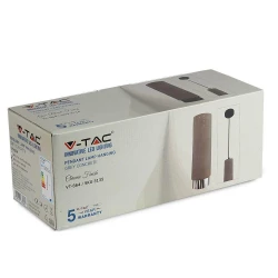 Oprawa V-TAC GIPS BETON GU10 Zwis Szary/Chrom VT-864 5 Lat Gwarancji