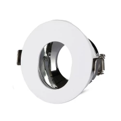 Oprawa Oczko V-TAC GU10 Asymetryczna Wpuszczana Biały/Chrom Okrągła VT-874 3 Lata Gwarancji