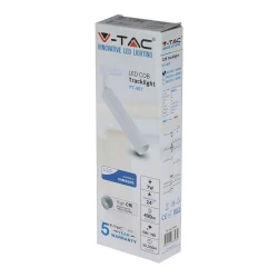 Oprawa 7W LED V-TAC Track Light SAMSUNG CHIP CRI90+ Biała VT-407 4000K 420lm 5 Lat Gwarancji