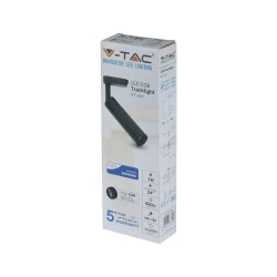Oprawa 7W LED V-TAC Track Light SAMSUNG CHIP CRI90+ Czarna VT-407 5000K 420lm 5 Lat Gwarancji