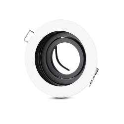 Oprawa Oczko V-TAC Aluminiowa GU10 Okrągła Biała/Czarna VT-781
