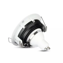 Oprawa Oczko V-TAC Aluminiowa GU10 Okrągła Biała/Czarna VT-781