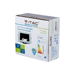 Oprawa Oczko V-TAC Aluminiowa GU10 Kwadrat Biała/Czarna VT-781