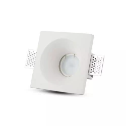 Oprawa Oczko V-TAC GIPS GU10 Wpuszczana 103x103 Okrągła Biała V-TAC VT-859SQ
