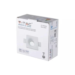 Oprawa Oczko V-TAC GIPS GU10 Wpuszczana 103x103 Okrągła Biała V-TAC VT-859SQ
