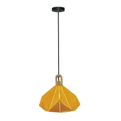 Oprawa Wisząca V-TAC Drewno Żółty Pastel Seria Pryzmat 320x270mm VT-7323 5 Lat Gwarancji