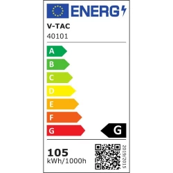 Oprawa LED V-TAC 105W Zwis Okrągły LED Biała VT-7910 3000K 6300lm 3 Lata Gwarancji