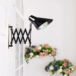 Lampa Ścienna V-TAC Rozciągana Sprężyna Czarny+Chrom E27 VT-7402 5 Lat Gwarancji