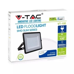 Projektor LED 100W 8000lm 4000K Dioda SAMSUNG Czarny IP65 413