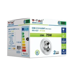 Żarówka LED V-TAC AR111 15W G53 12V 40st COB VT-1110 6000K 950lm