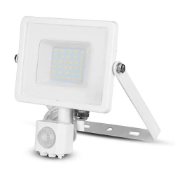 Projektor LED 30W 2400lm 3000K Dioda SAMSUNG z czujnikiem ruchu PIR Biały IP65 457