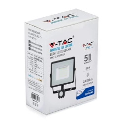 Projektor LED 30W 2400lm 4000K Dioda SAMSUNG z czujnikiem ruchu PIR Czarny IP65 461
