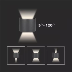 Kinkiet LED VT-759 6W 4000K 660lm BIAŁY OKRĄGŁY IP65 A++ 7091