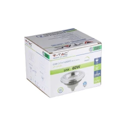 Żarówka LED V-TAC AR111 12W GU10 40st COB Ściemnialna VT-1112 4000K 650lm