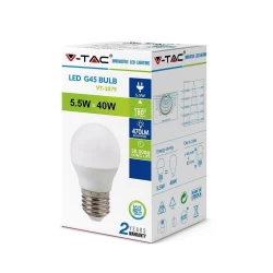 Żarówka LED VT-1879 5.5W E27 G45 6400K 470lm A+ 180st. 7409