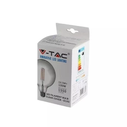 Żarówka Dekoracyjna LED FILAMENT VT-2143 12.5W E27 G125 4000K 1550lm A++ 330st. 7454