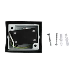 Kinkiet Ścienny V-TAC GU10 Aluminium Kwadrat Czarny W Dół IP44 VT-7651