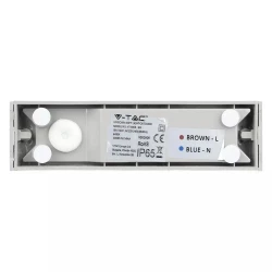 Oprawa Ścienna V-TAC 9W LED Góra Dół Szary IP66 VT-8056 6400K 400lm