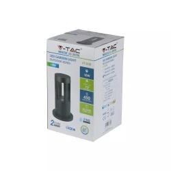 Oprawa Ogrodowa Słupek 10W LED V-TAC IP65 Czarny 25cm VT-830 3000K 450lm