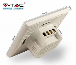 Włącznik Dotykowy Szklany Podwójny Biały V-TAC VT-5112