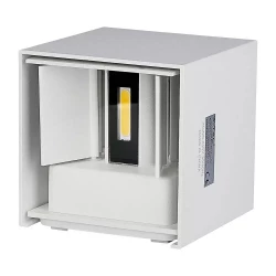 Kinkiet Ścienny V-TAC 12W LED Góra/Dół Regulowany Chip BRIDGELUX Biały Kwadrat IP65 VT-759-12 4000K 1100lm