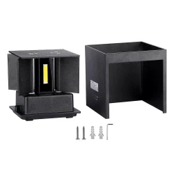 Oprawa elewacyjnaVT-759-12 12W-WALL LAMP WITH BRIDGELUX CHIP COLORCODE:3000k BLACK SQUARE 8529