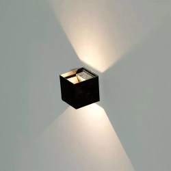 Oprawa elewacyjnaVT-759-12 12W-WALL LAMP WITH BRIDGELUX CHIP COLORCODE:3000k BLACK SQUARE 8529