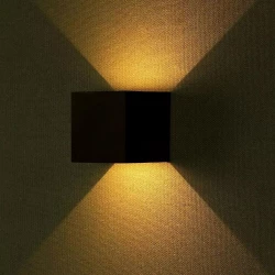 Oprawa elewacyjnaVT-759-12 12W-WALL LAMP WITH BRIDGELUX CHIP COLORCODE:3000k BLACK SQUARE 8529