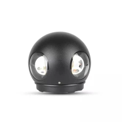 Kinkiet Ścienny V-TAC 4W LED Czarny Okrągły IP65 VT-834 3000K 440lm