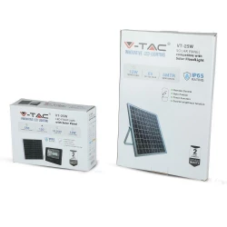 Projektor LED Solarny VT-25W 12W 6000K 550lm IP65 94006