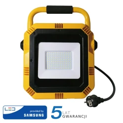 Projektor Przenośny LED V-TAC 50W SAMSUNG CHIP IP65 3mb VT-51 6400K 4000lm 5 Lat Gwarancji
