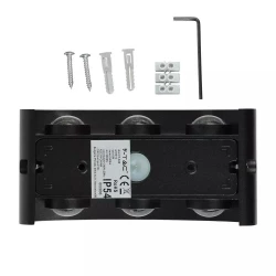 Oprawa Ścienna Góra/Dół V-TAC 6W LED Czarna IP54 VT-846 4000K 540lm