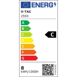 Taśma LED V-TAC SMD2835 630LED 24V IP20 5mb 8W/m VT-2835 126 3000K 1200lm