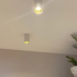 Oprawa Sufitowa V-TAC GU10 Okrągła Natynkowa Tuba Biały+Złoty 80x140mm VT-882 3 Lata Gwarancji