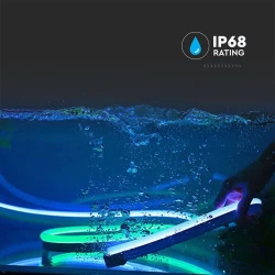 Neon Flex V-TAC 24V IP68 10mb Cięcie co 5cm 6,5W/m IP68 VT-554 Czerwony 260lm