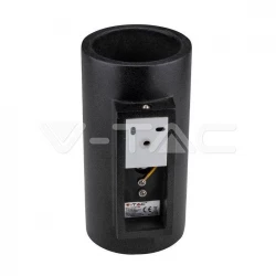 Kinkiet V-TAC BETON 2xGU10 LED Okrągły Ciemny Szary IP20 VT-894