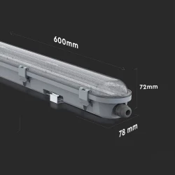 Oprawa Hermetyczna LED Awaryjna CNBOP Batertech SAMSUNG CHIP 36W 120cm 120LM/W CL VT-120036 6400K 4320lm